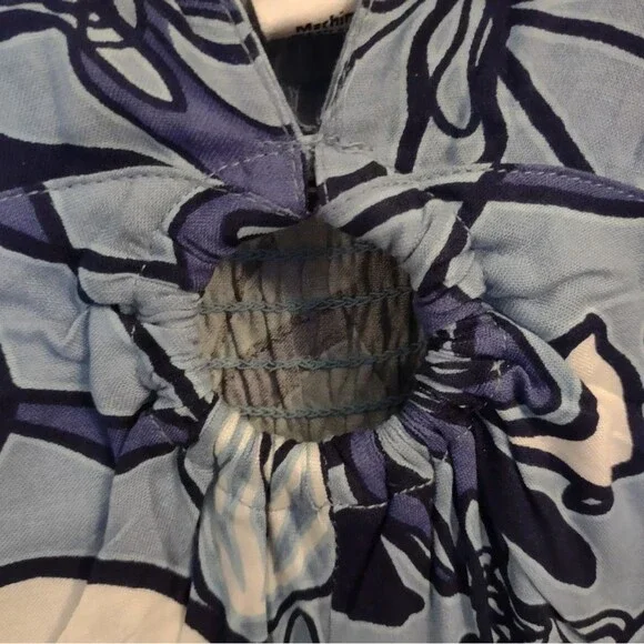 Sincerely Jules Blue White Abstract Print Wide Leg Jumpsuit Size Small - Picture 15 of 15